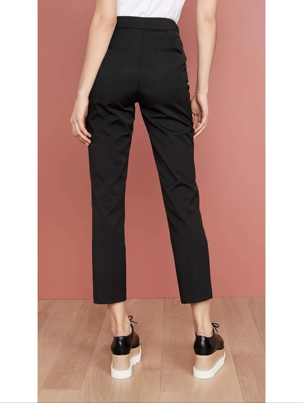 🆕️ Rebecca Taylor Women's Ottoman Notch Suit Pant Black 10 Minimalist Preppy